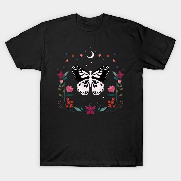 Skull Moth T-Shirt by CarlyWatts